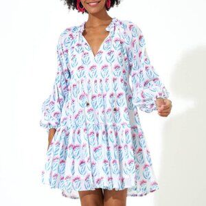 OLIPHANT $198 Balloon Sleeve Short- Poppy Blue NWT Size XXS